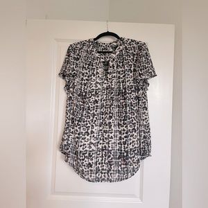 Torrid Leopard Print Flutter Sleeve blouse